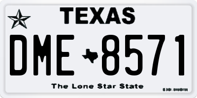 TX license plate DME8571