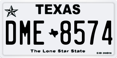 TX license plate DME8574