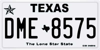 TX license plate DME8575