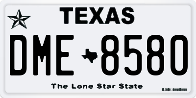 TX license plate DME8580