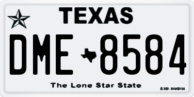 TX license plate DME8584