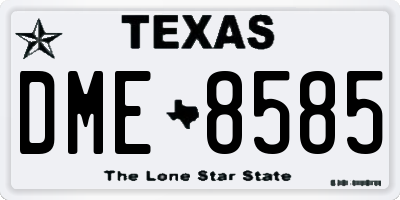TX license plate DME8585