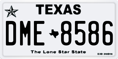 TX license plate DME8586