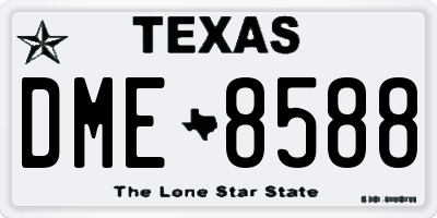 TX license plate DME8588