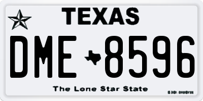 TX license plate DME8596