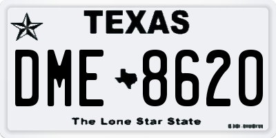 TX license plate DME8620