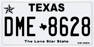 TX license plate DME8628