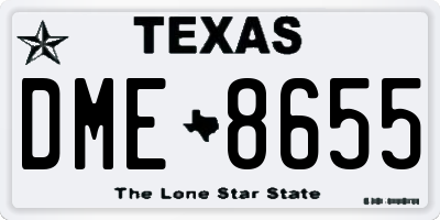 TX license plate DME8655