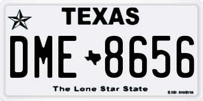 TX license plate DME8656
