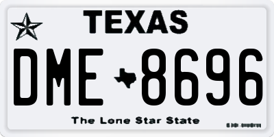 TX license plate DME8696