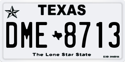 TX license plate DME8713