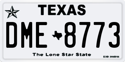 TX license plate DME8773