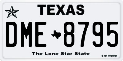 TX license plate DME8795
