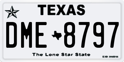 TX license plate DME8797