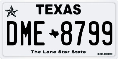 TX license plate DME8799