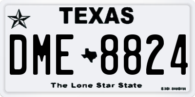 TX license plate DME8824