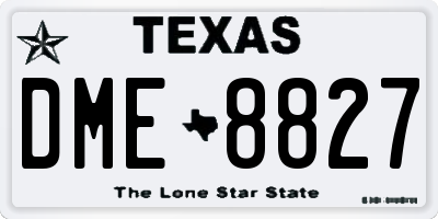 TX license plate DME8827