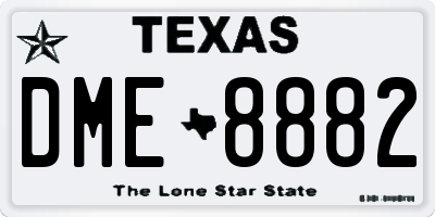 TX license plate DME8882