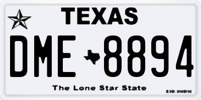 TX license plate DME8894