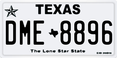 TX license plate DME8896