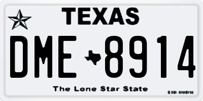 TX license plate DME8914