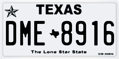 TX license plate DME8916