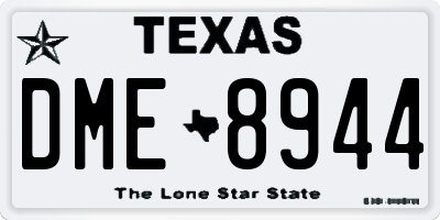 TX license plate DME8944
