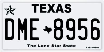 TX license plate DME8956