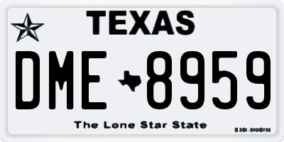 TX license plate DME8959