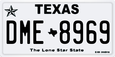 TX license plate DME8969