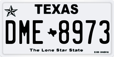 TX license plate DME8973