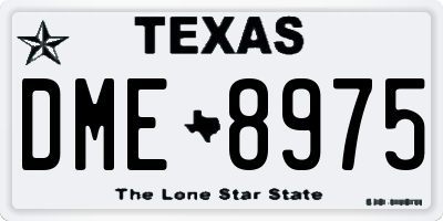 TX license plate DME8975