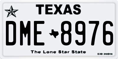 TX license plate DME8976
