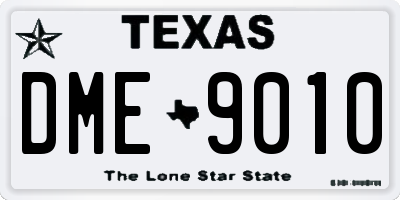 TX license plate DME9010