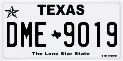 TX license plate DME9019
