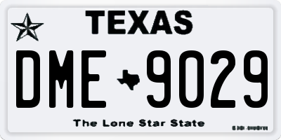 TX license plate DME9029