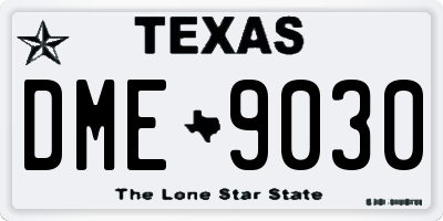 TX license plate DME9030