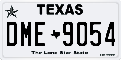 TX license plate DME9054