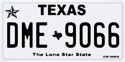TX license plate DME9066