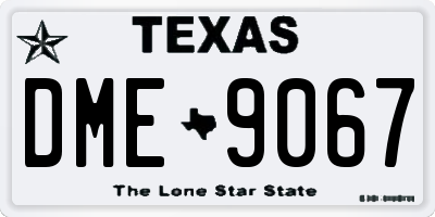 TX license plate DME9067