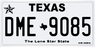 TX license plate DME9085
