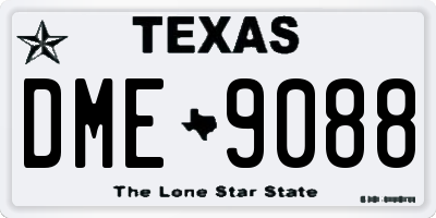 TX license plate DME9088