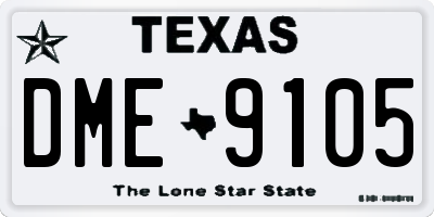 TX license plate DME9105