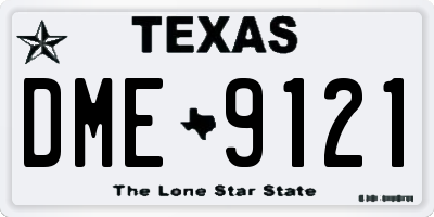 TX license plate DME9121