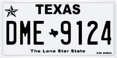 TX license plate DME9124