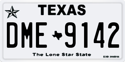 TX license plate DME9142