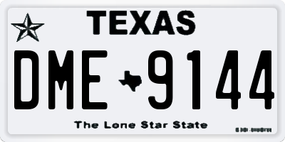 TX license plate DME9144