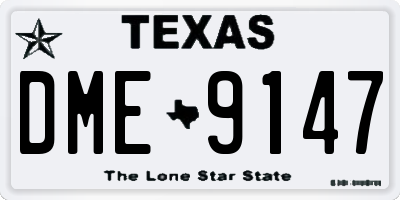 TX license plate DME9147