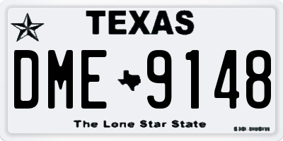 TX license plate DME9148