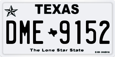 TX license plate DME9152